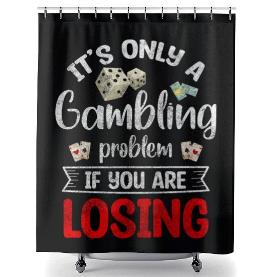 Cards Blackjack Spades Shower Curtains