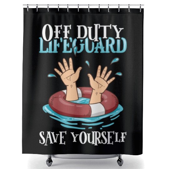 Swimmer Scuba Diving Lifeguard Water Sport Shower Curtains