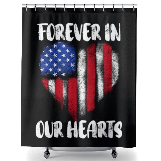 Patriotic Veteran USA Flag American Memorial Day Shower Curtains