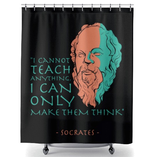 Socrates Stoic Philosophy Quote Shower Curtains