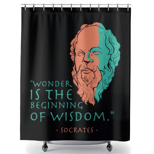Socrates Stoic Philosophy Quote Shower Curtains