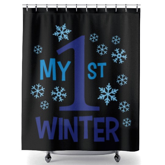 My 1st WINTER Snowflakes Shower Curtains