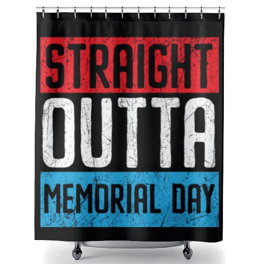 Patriotic Veteran USA Flag American Memorial Day Shower Curtains