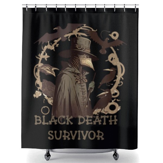 plague doctor Shower Curtains