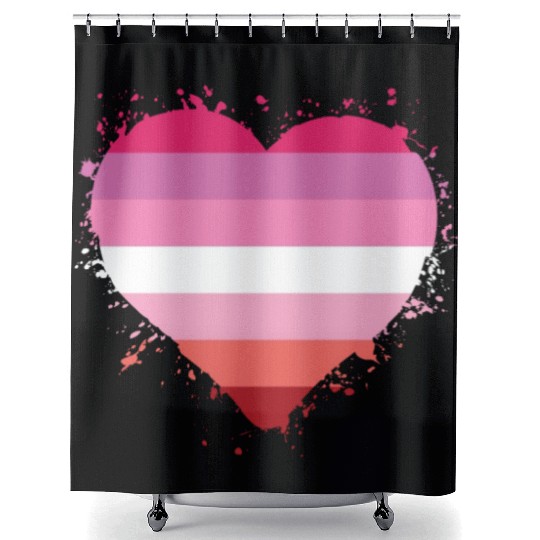 Pride LGBTQ heart Shower Curtains