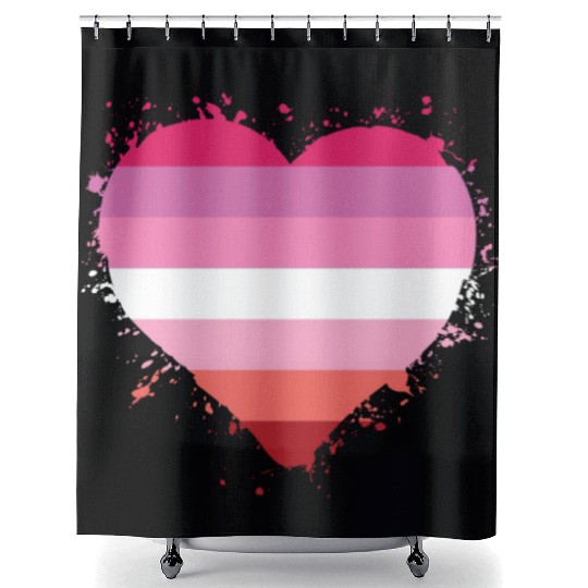 Pride LGBTQ heart Shower Curtains