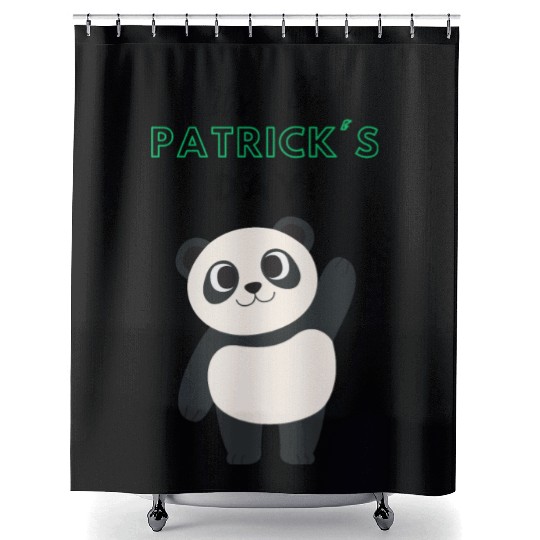 Panda St Patricks Day Shower Curtains