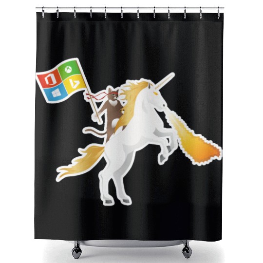 Ninja Cat Unicorn Shower Curtains