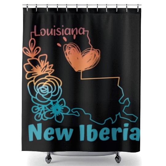 I love my home town New Iberia Louisiana Shower Curtains