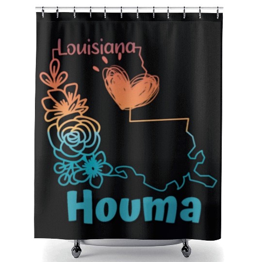 I love my home town Houma Louisiana Shower Curtains