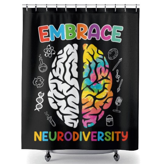 Autism Embrace Neurodiversity Autistics Shower Curtains