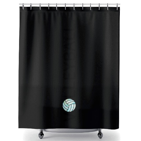 Blue And Green Marble Volleyball Shower Curtains