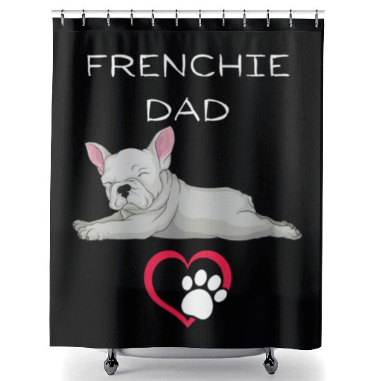 Frenchie Dad Classic Shower Curtains