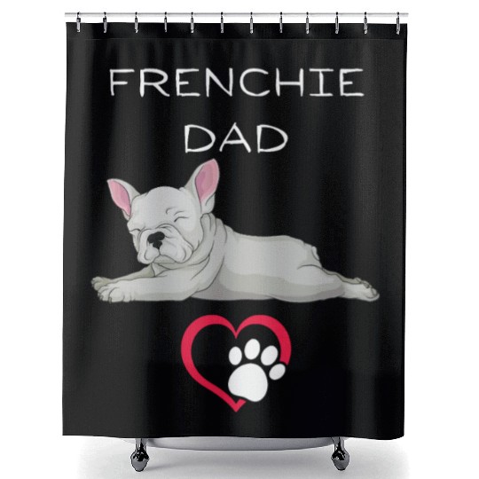 Frenchie Dad Classic Shower Curtains