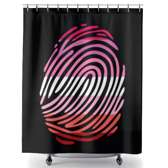 Lesbian Fingerprint Shower Curtains