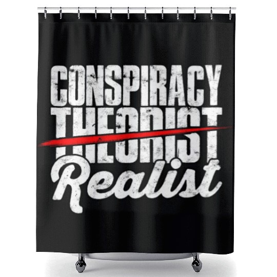 Conspiracy Theorist Theory Science Fiction Shower Curtains