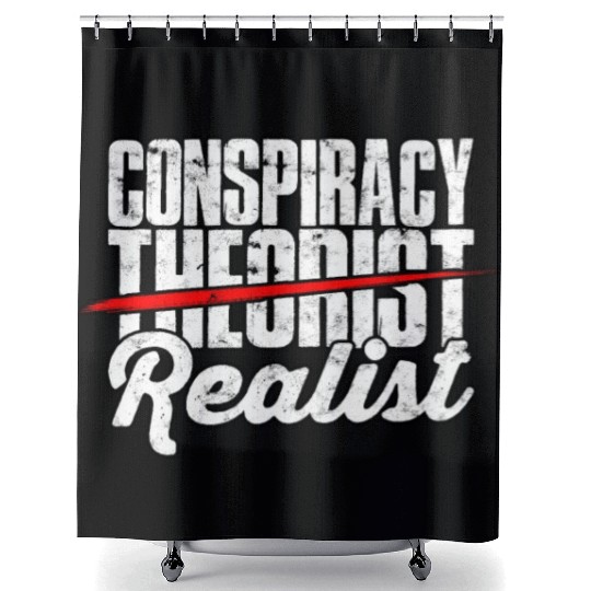 Conspiracy Theorist Theory Science Fiction Shower Curtains