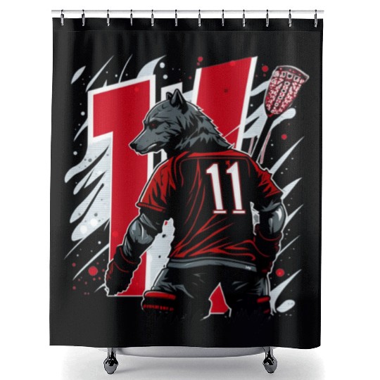 Beacon Hills High School Number 11 Shower Curtains