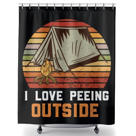 funny hiking Wanderer hiking Shower Curtains for hiking