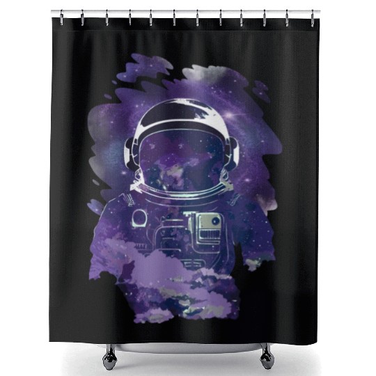 Milky Way Astronaut Astronomy Galaxy Stars Shower Curtains