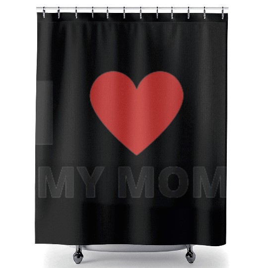 i love my mom Shower Curtains