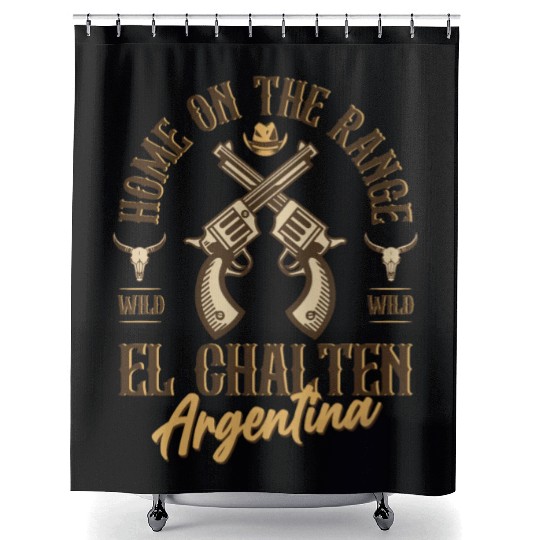 El Chalten Argentina wild west town Shower Curtains