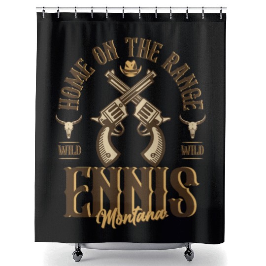 Ennis Montana wild west town Shower Curtains
