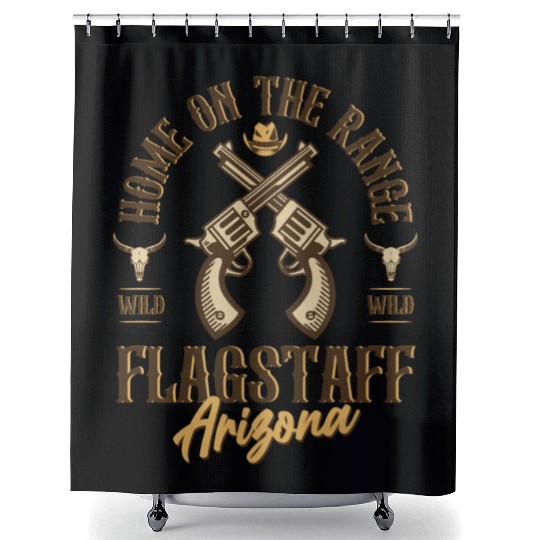 Flagstaff Arizonna wild west town Shower Curtains