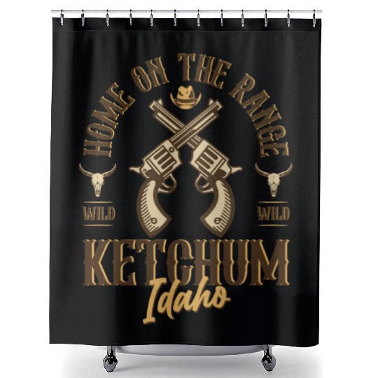 Ketchum Idaho wild west town Shower Curtains
