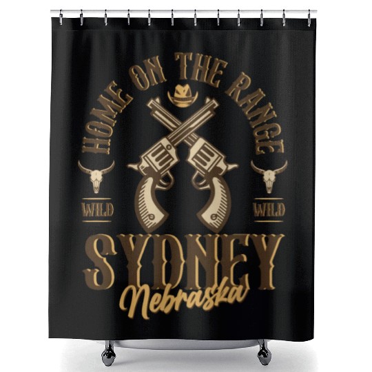 Sidney Nebraska wild west town Shower Curtains