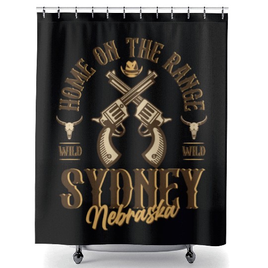 Sidney Nebraska wild west town Shower Curtains
