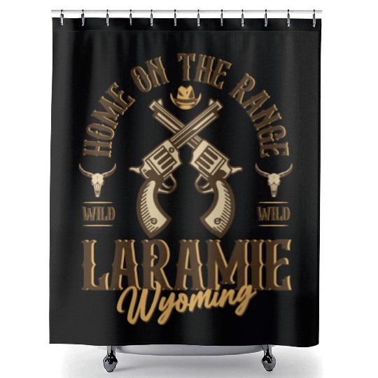 Laramie Wyoming wild west town Shower Curtains