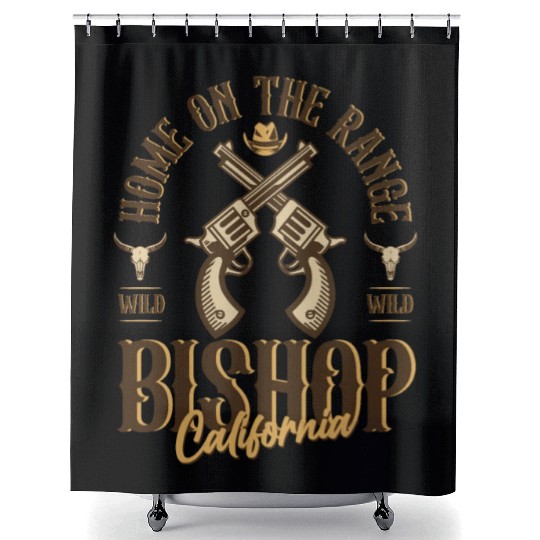Bishop California wild west town Shower Curtains