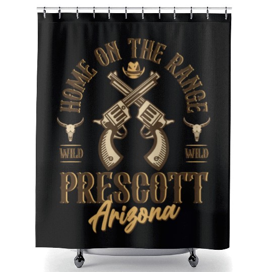 Prescott Arizonna wild west town Shower Curtains
