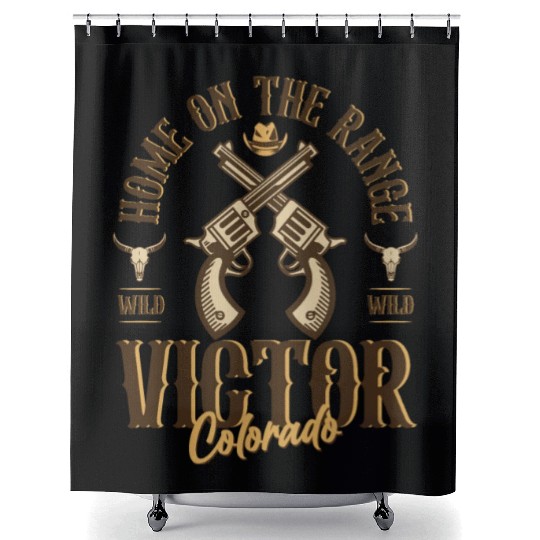Victor Colorado wild west town Shower Curtains