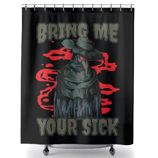 Plague Doctor Plague Doctor Mask Medicines Shower Curtains