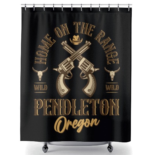 Pendleton Oregon wild west town Shower Curtains