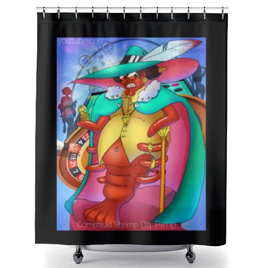 Cornbread Shrimp Da' Pimp Shower Curtains