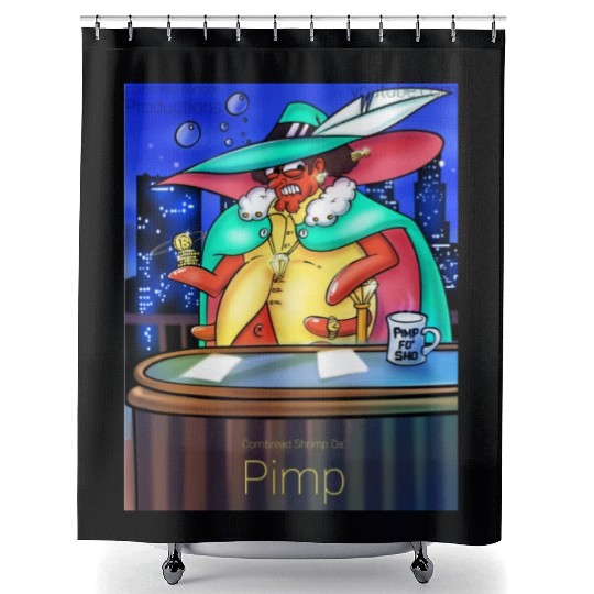 Cornbread Shrimp Da' Pimp Shower Curtains