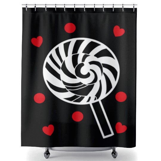 cute candy sweet lollipop lover Shower Curtains
