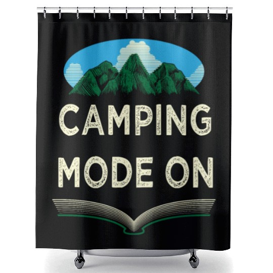 Camping Mode On Wildlife Nature Lover Outdoor Tree Shower Curtains