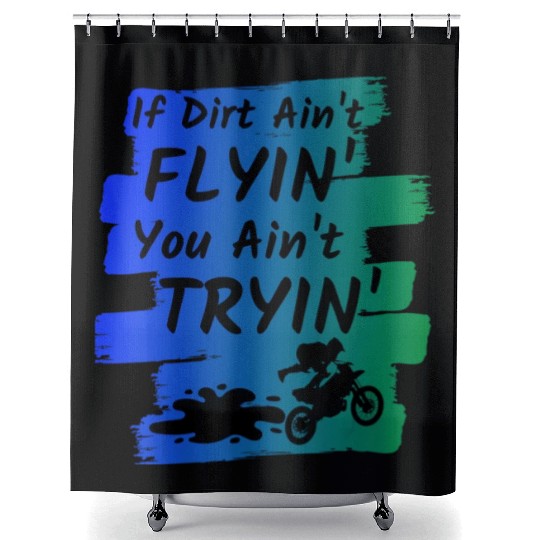 Funny Dirt Bike Gift Supercross Motocross Riders Shower Curtains