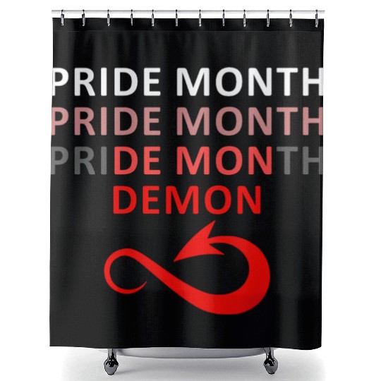 Pride Month Pride Month Pride Month Demon LGBT Shower Curtains