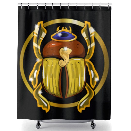 Beetle Jewelry Circle Shower Curtains