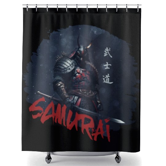 Samurai Warrior Shower Curtains