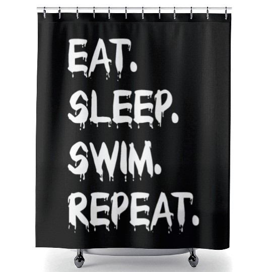 Eat Sleep Swim Shower Curtains