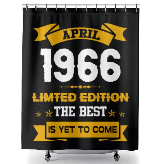 April 1966 Birthday Surprise Shower Curtains