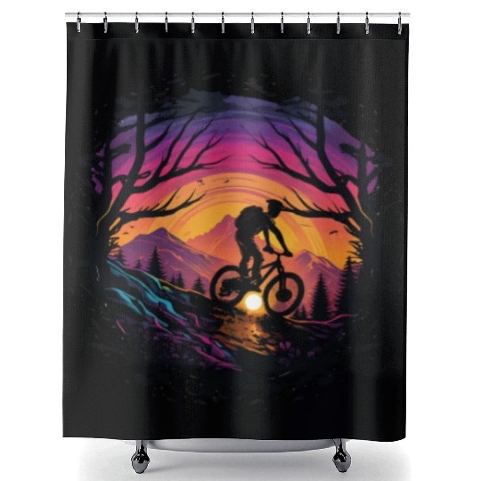 MTB Bicycles MTB Mountain biking Mountain-Bike Shower Curtains
