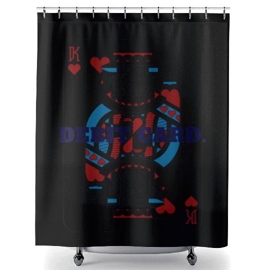 DEBIT CARD King of Hearts Playing Card Shower Curtains