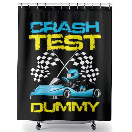 Go Kart Racing Crash Test Dummy Go Kart Racer T S Shower Curtains